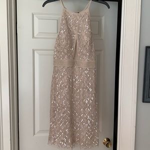 Semi Formal Beaded Mid Length Dress